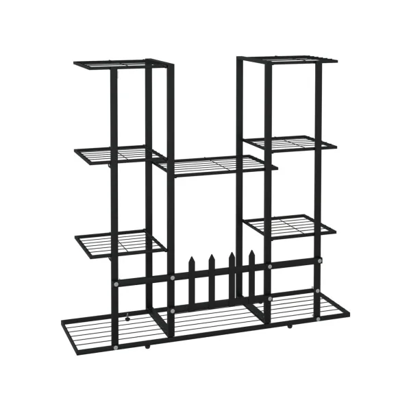 Grand Support pour plantes en Métal Noir Support de plantes en Acier Etagères Plantes
