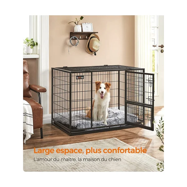 Grande Cage chien Cage chat avec bac récupérateur