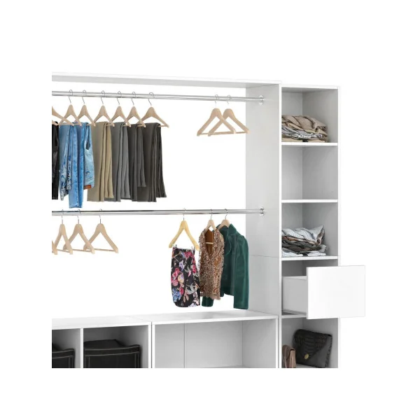 Grande penderie complète blanche Dressing ouvert Dressing chambre