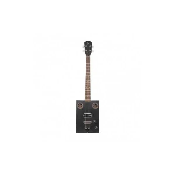 Guitare Cigar Box Electro J.N. Guitars CASK-HOGSCOAL SAPELE NOIR