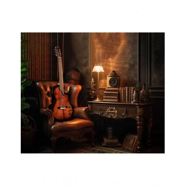 Guitare Classique Electro MARTINEZ Hispania Cognac + Housse