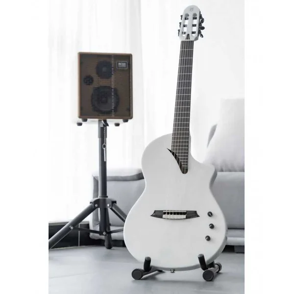 Guitare Classique Electro MARTINEZ Hispania White GT + Housse