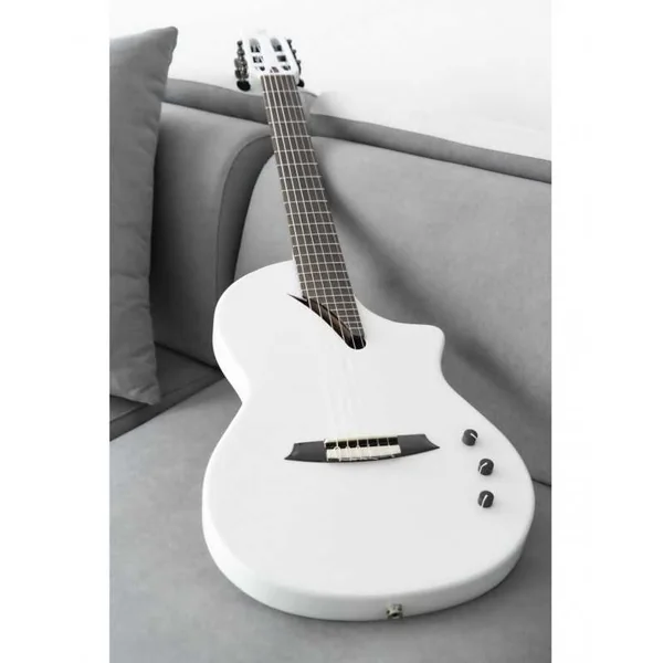 Guitare Classique Electro MARTINEZ Hispania White GT + Housse