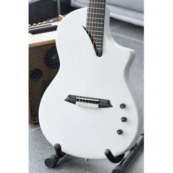 Guitare Classique Electro MARTINEZ Hispania White GT + Housse