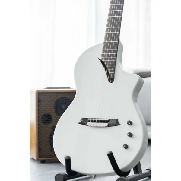 Guitare Classique Electro MARTINEZ Hispania White GT + Housse