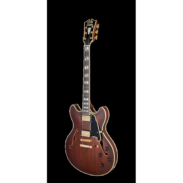 Guitare Electrique D'ANGELICO DC Satin Brown Burst