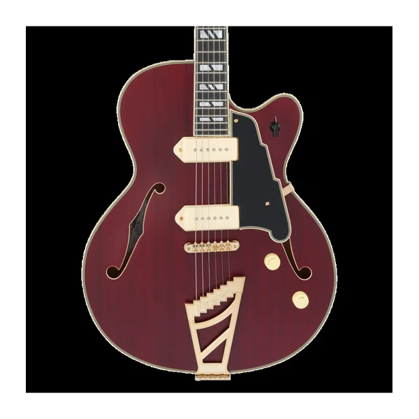 Guitare Electrique D'ANGELICO Deluxe 59 Satin Trans Wine