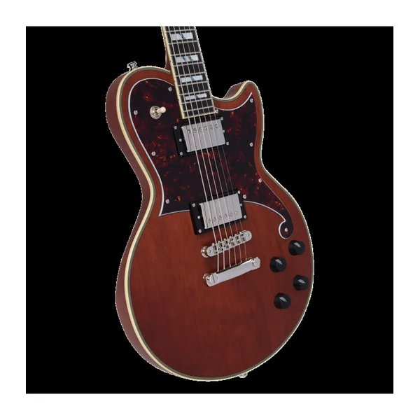Guitare Electrique D'ANGELICO Deluxe Atlantic Baritone Satin Walnut