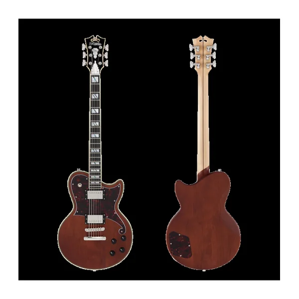 Guitare Electrique D'ANGELICO Deluxe Atlantic Baritone Satin Walnut