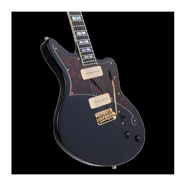 Guitare Electrique D'ANGELICO Deluxe Bedford Solid Black