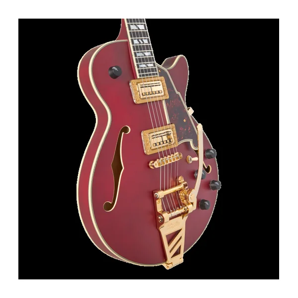 Guitare Electrique D'ANGELICO Deluxe Bob Weir Signature Satin trans Wine