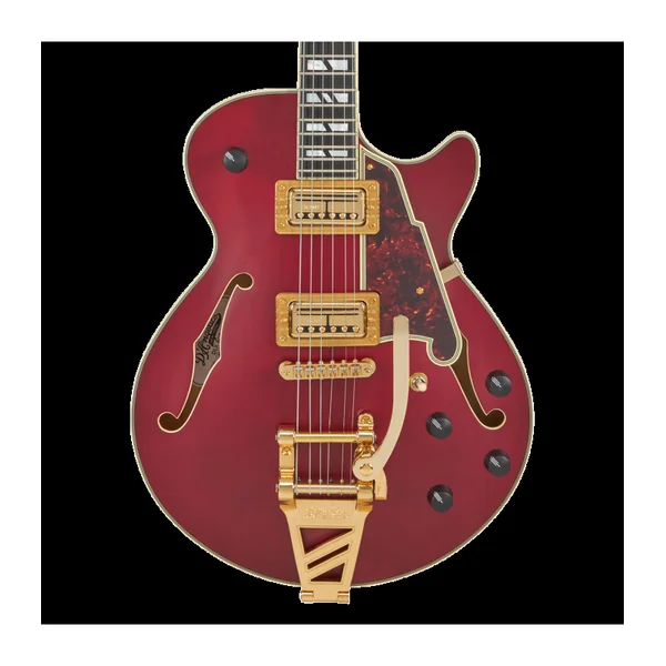 Guitare Electrique D'ANGELICO Deluxe Bob Weir Signature Satin trans Wine