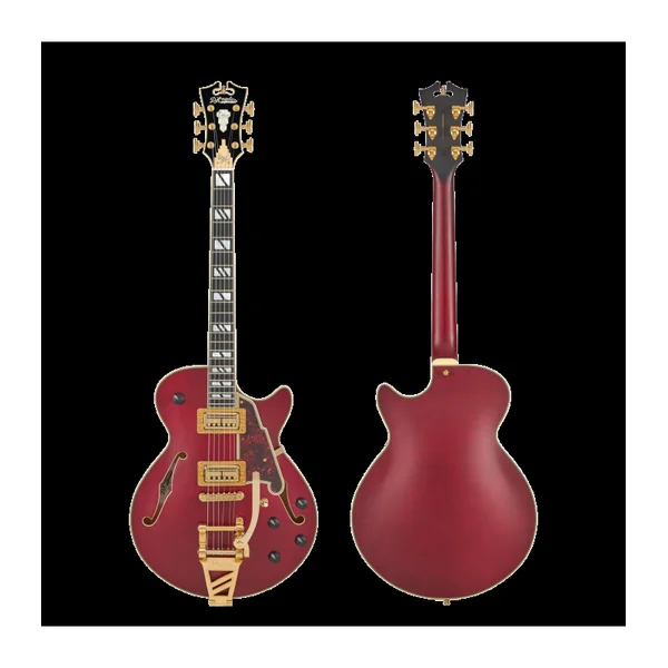 Guitare Electrique D'ANGELICO Deluxe Bob Weir Signature Satin trans Wine