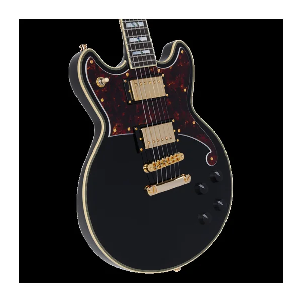 Guitare Electrique D'ANGELICO DELUXE BRIGHTON SOLID BLACK