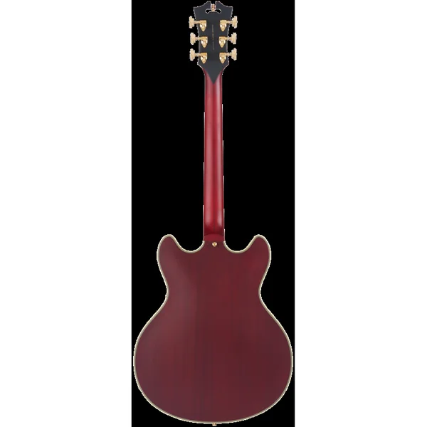 Guitare Electrique D'ANGELICO Deluxe DC Satin Trans Wine