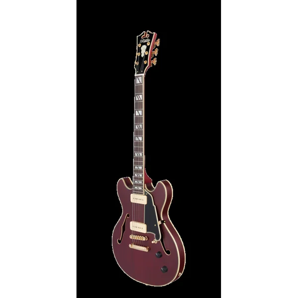 Guitare Electrique D'ANGELICO DELUXE MINI DC SATIN TRANS WINE