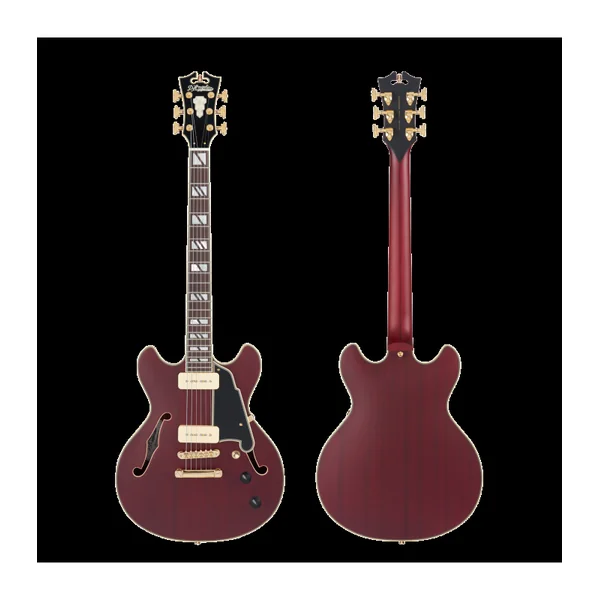 Guitare Electrique D'ANGELICO DELUXE MINI DC SATIN TRANS WINE
