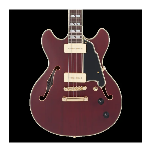 Guitare Electrique D'ANGELICO DELUXE MINI DC SATIN TRANS WINE