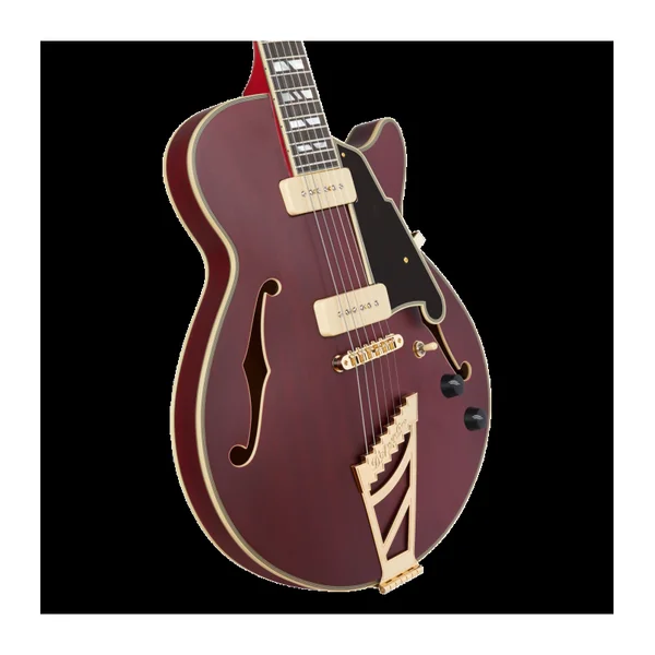 Guitare Electrique D'ANGELICO DELUXE SS SATIN TRANS WINE
