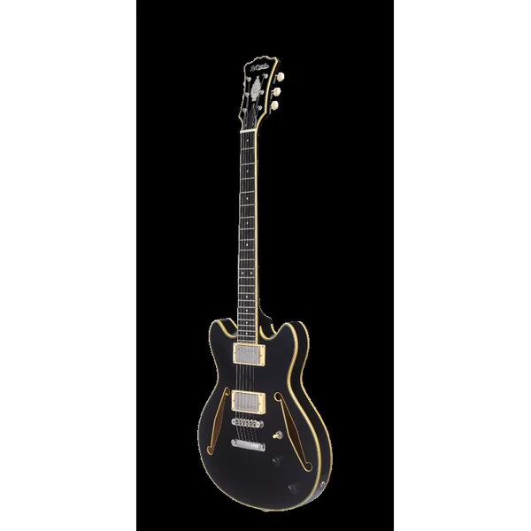 Guitare Electrique D'ANGELICO EXCEL MINI DC TOUR SOLID BLACK