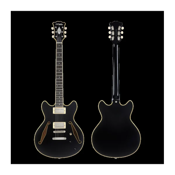 Guitare Electrique D'ANGELICO EXCEL MINI DC TOUR SOLID BLACK
