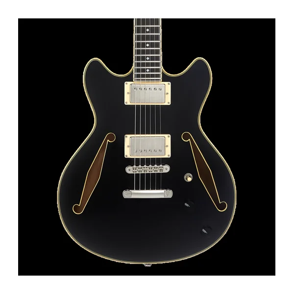 Guitare Electrique D'ANGELICO EXCEL MINI DC TOUR SOLID BLACK