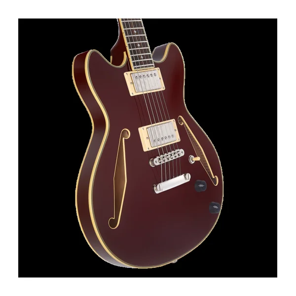 Guitare Electrique D'ANGELICO EXCEL MINI DC TOUR SOLID WINE