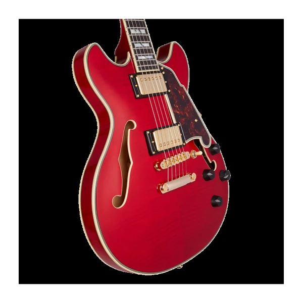 Guitare Electrique D'ANGELICO Excel Mini DC Trans Cherry