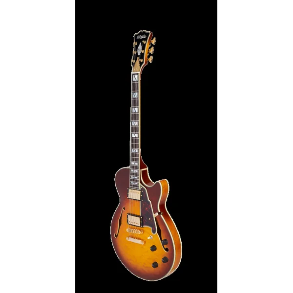 Guitare Electrique D'ANGELICO EXCEL SS XT Iced Tea Burst Quilt