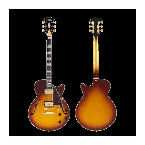 Guitare Electrique D'ANGELICO EXCEL SS XT Iced Tea Burst Quilt
