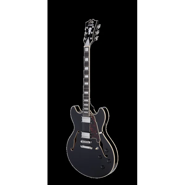 Guitare Electrique D'ANGELICO PREMIER DC BLACK FLAKE