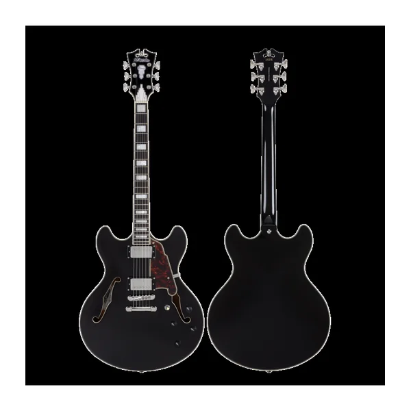 Guitare Electrique D'ANGELICO PREMIER DC BLACK FLAKE