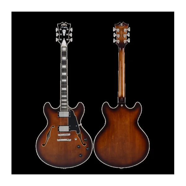 Guitare Electrique D'ANGELICO PREMIER DC BROWN BURST