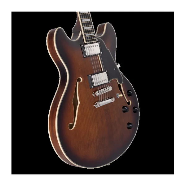 Guitare Electrique D'ANGELICO PREMIER DC BROWN BURST