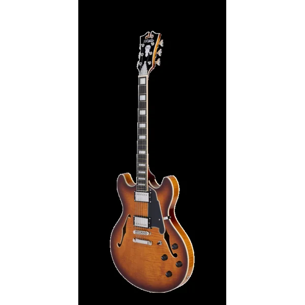 Guitare Electrique D'ANGELICO PREMIER DC DARK ICED TEA BURST