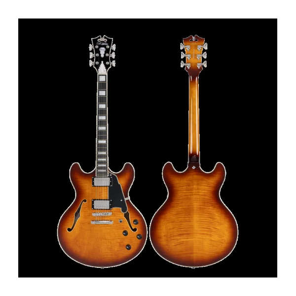 Guitare Electrique D'ANGELICO PREMIER DC DARK ICED TEA BURST