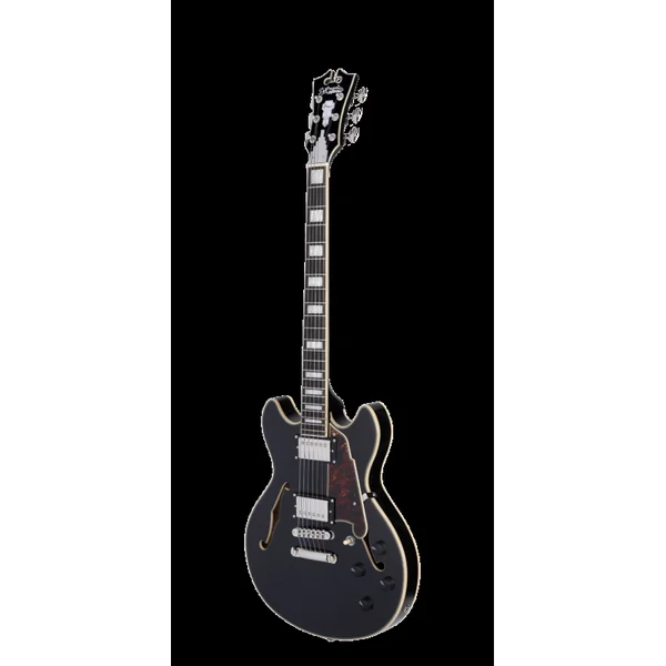 Guitare Electrique D'ANGELICO PREMIER MINI DC BLACK FLAKE