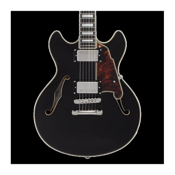 Guitare Electrique D'ANGELICO PREMIER MINI DC BLACK FLAKE