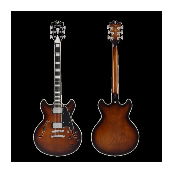 Guitare Electrique D'ANGELICO PREMIER MINI DC BROWN BURST