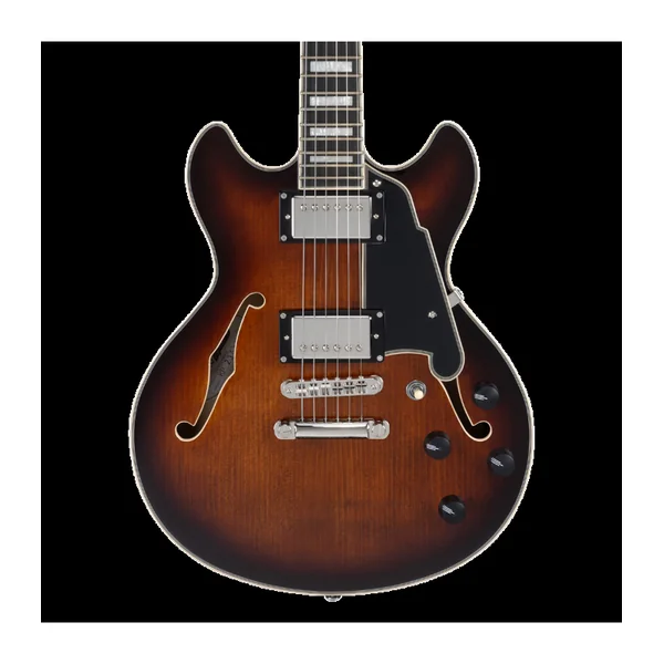 Guitare Electrique D'ANGELICO PREMIER MINI DC BROWN BURST