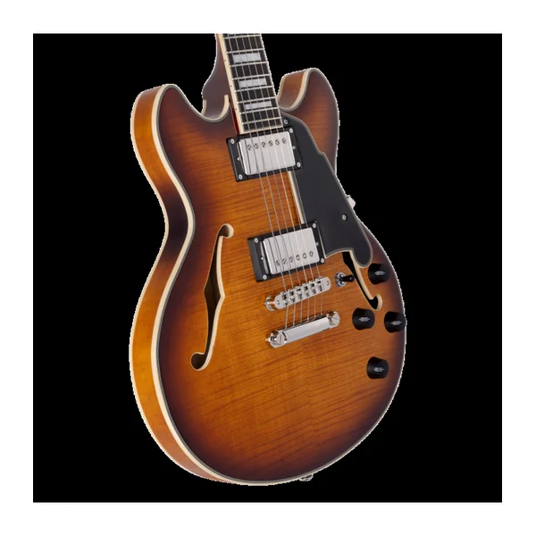 Guitare Electrique D'ANGELICO PREMIER MINI DC DARK ICED TEA BURST