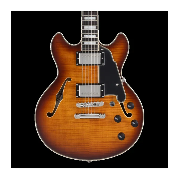 Guitare Electrique D'ANGELICO PREMIER MINI DC DARK ICED TEA BURST