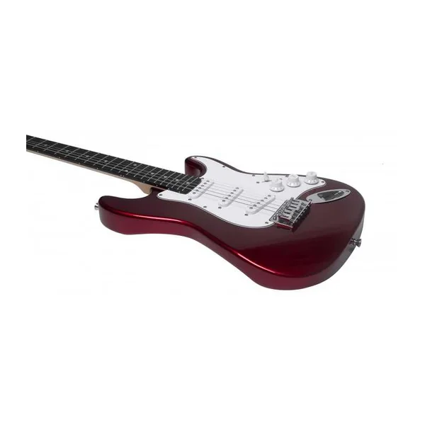 Guitare Electrique EKO ST100-3/4-RED - Type Strat - Format 3/4 - Chrome Red