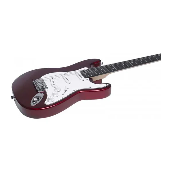 Guitare Electrique EKO ST100-3/4-RED - Type Strat - Format 3/4 - Chrome Red