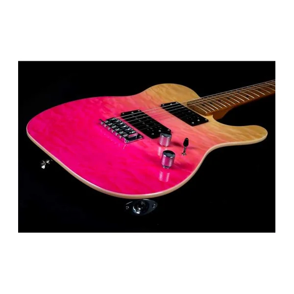 Guitare Electrique Jet Guitars JT450 Quilted Transparent Pink