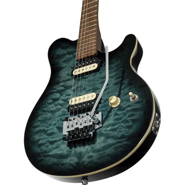 Guitare Electrique STERLING BY MUSIC MAN - ST-AX50QM-YUB-M2 - AX50 - Yucatan Blue