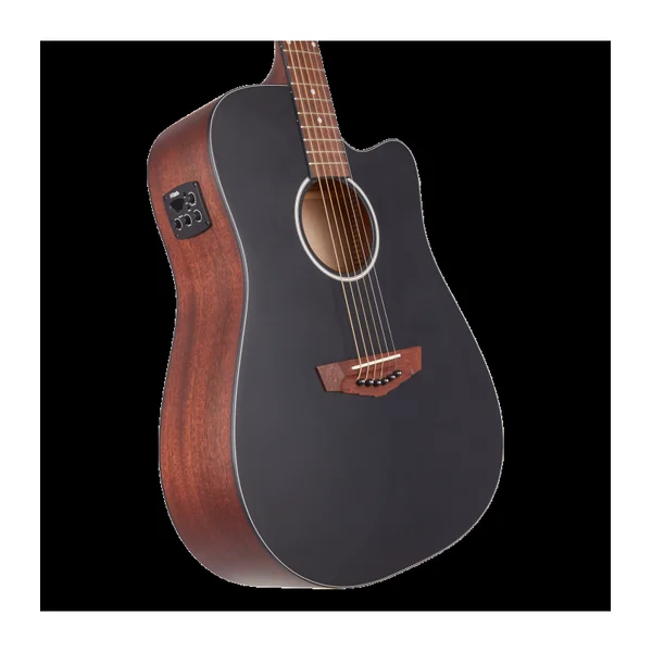 Guitare Folk Electro D'ANGELICO Premier Bowery CS Matte Black