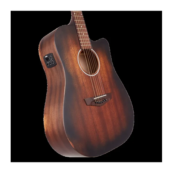 Guitare Folk Electro D'ANGELICO Premier Bowery LS Aged Mahogany