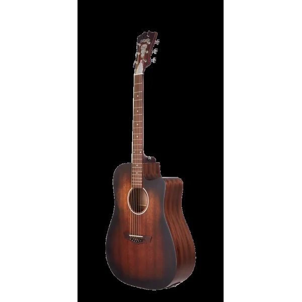 Guitare Folk Electro D'ANGELICO Premier Bowery LS Aged Mahogany
