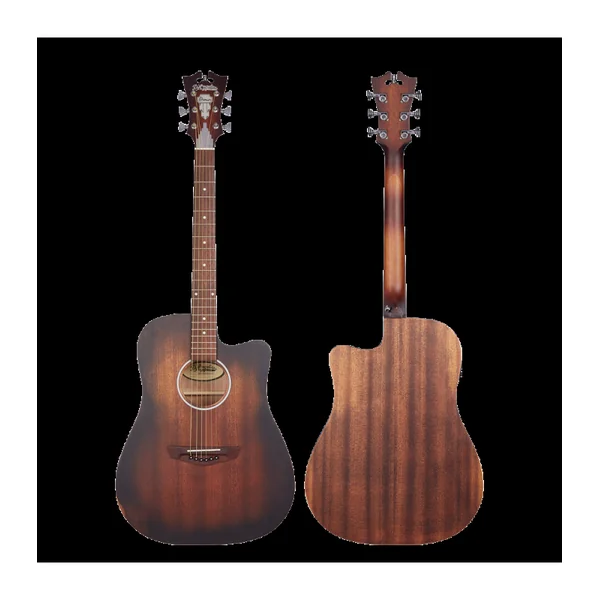 Guitare Folk Electro D'ANGELICO Premier Bowery LS Aged Mahogany